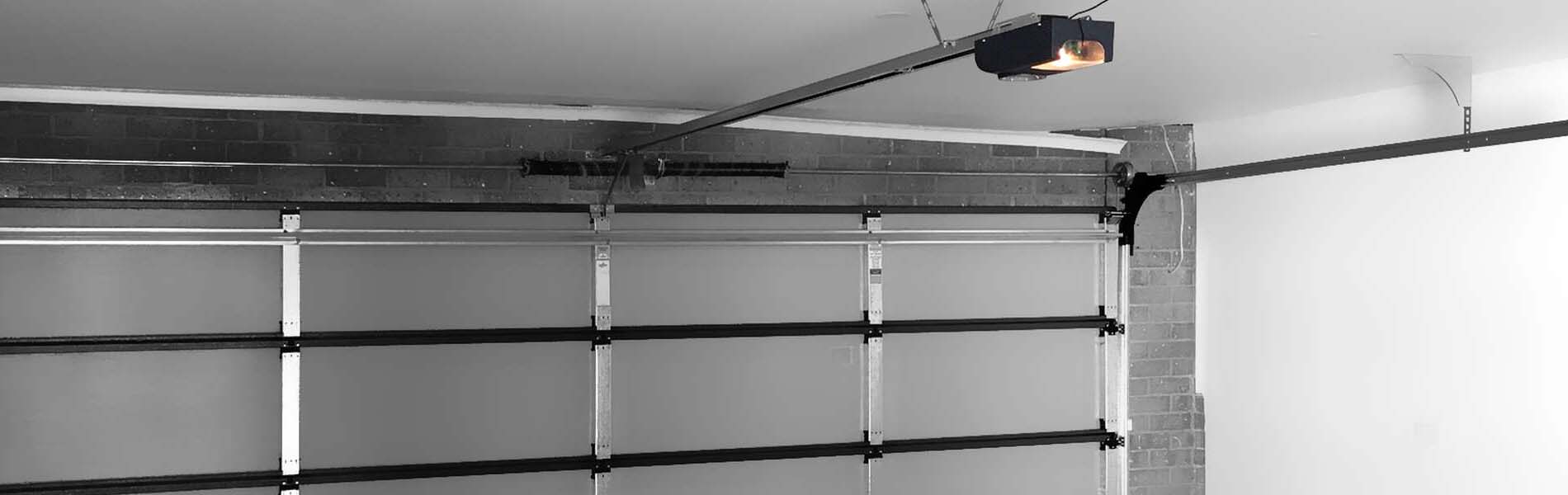 automation Automation of a Motorized garage door with sleek design and advanced electric door motor in a modern garage.